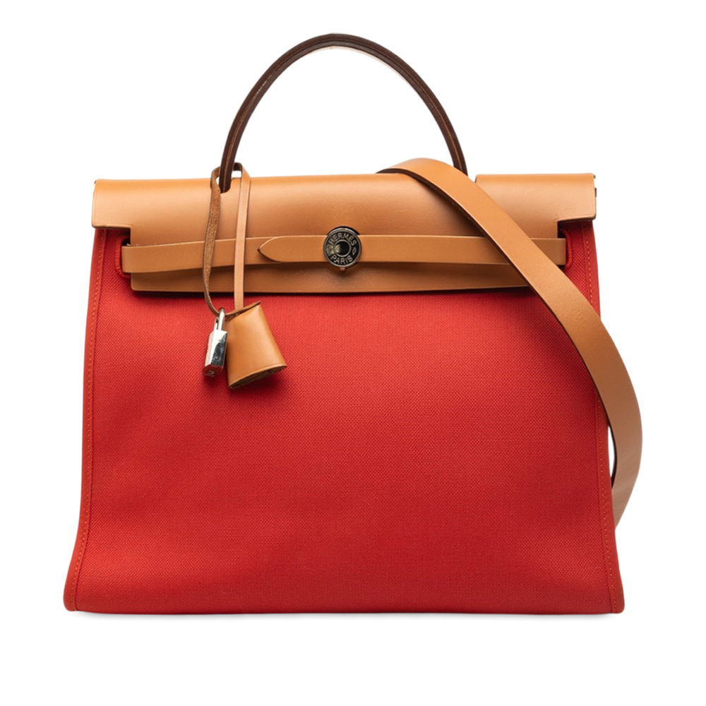 Pre-Loved Hermes Toile Herbag Zip 31